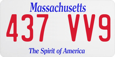 MA license plate 437VV9