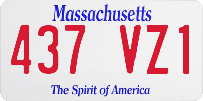 MA license plate 437VZ1