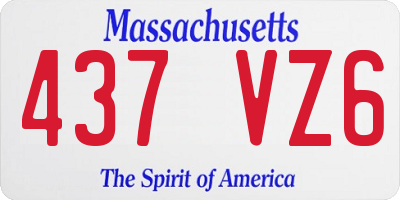 MA license plate 437VZ6