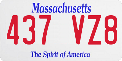 MA license plate 437VZ8