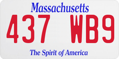 MA license plate 437WB9