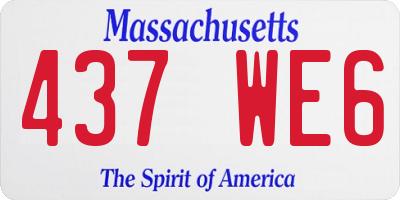 MA license plate 437WE6