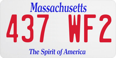 MA license plate 437WF2