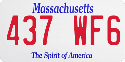 MA license plate 437WF6