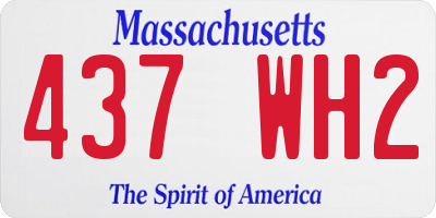 MA license plate 437WH2