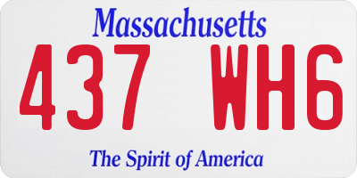 MA license plate 437WH6