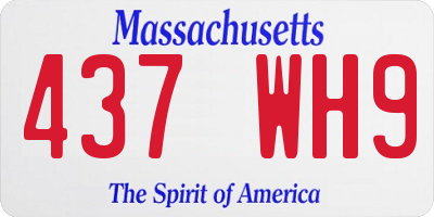 MA license plate 437WH9