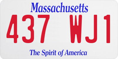 MA license plate 437WJ1
