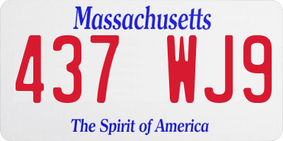 MA license plate 437WJ9