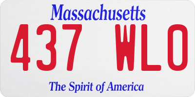 MA license plate 437WL0