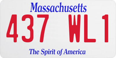 MA license plate 437WL1