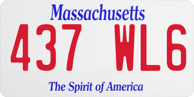 MA license plate 437WL6