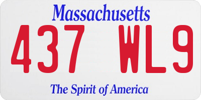 MA license plate 437WL9