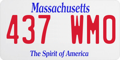 MA license plate 437WM0