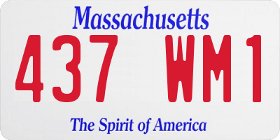 MA license plate 437WM1