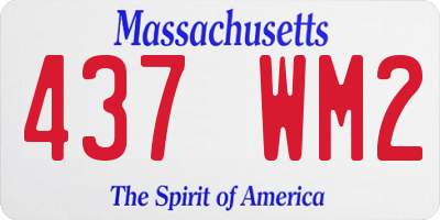 MA license plate 437WM2