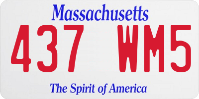MA license plate 437WM5