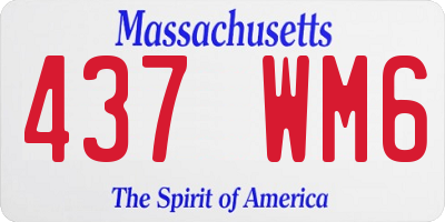 MA license plate 437WM6