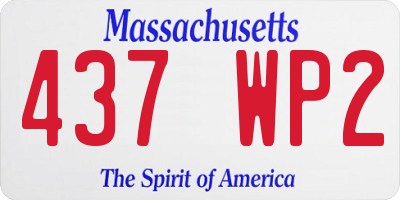 MA license plate 437WP2
