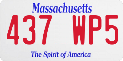 MA license plate 437WP5