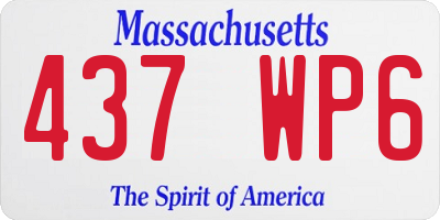 MA license plate 437WP6
