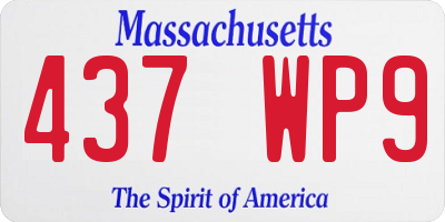 MA license plate 437WP9