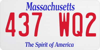 MA license plate 437WQ2