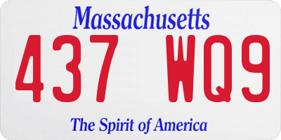 MA license plate 437WQ9