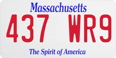 MA license plate 437WR9
