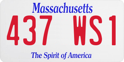 MA license plate 437WS1