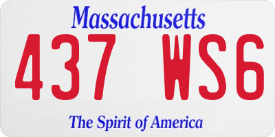 MA license plate 437WS6