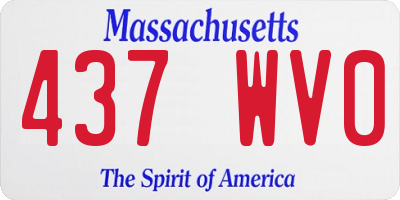 MA license plate 437WV0