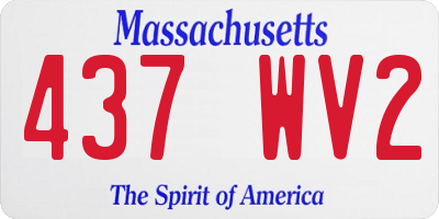 MA license plate 437WV2