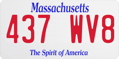 MA license plate 437WV8