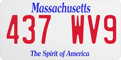 MA license plate 437WV9
