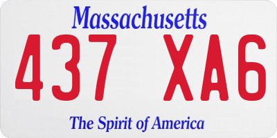 MA license plate 437XA6