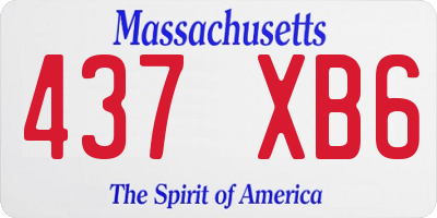 MA license plate 437XB6
