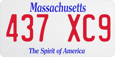 MA license plate 437XC9