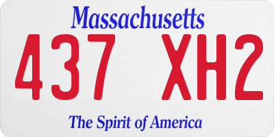 MA license plate 437XH2