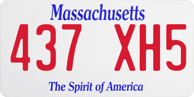 MA license plate 437XH5