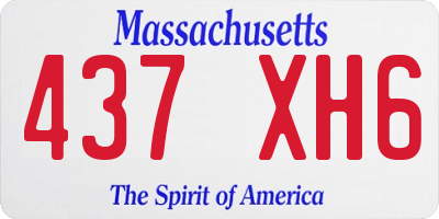 MA license plate 437XH6