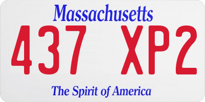 MA license plate 437XP2