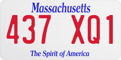 MA license plate 437XQ1