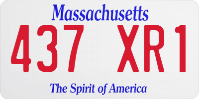 MA license plate 437XR1
