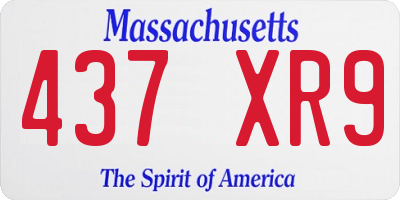 MA license plate 437XR9