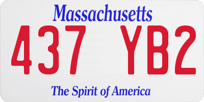 MA license plate 437YB2