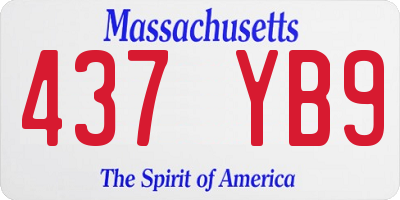 MA license plate 437YB9