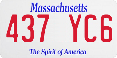 MA license plate 437YC6