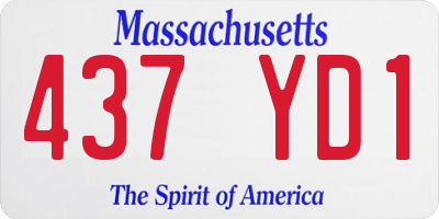 MA license plate 437YD1