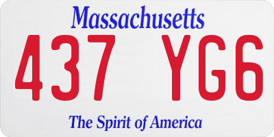 MA license plate 437YG6